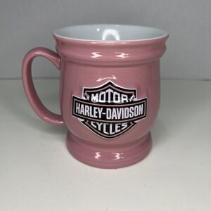 Harley Davidson Mug Pink Glitter Eagle Logo 12oz Motorcycle Biker Coffee Cup